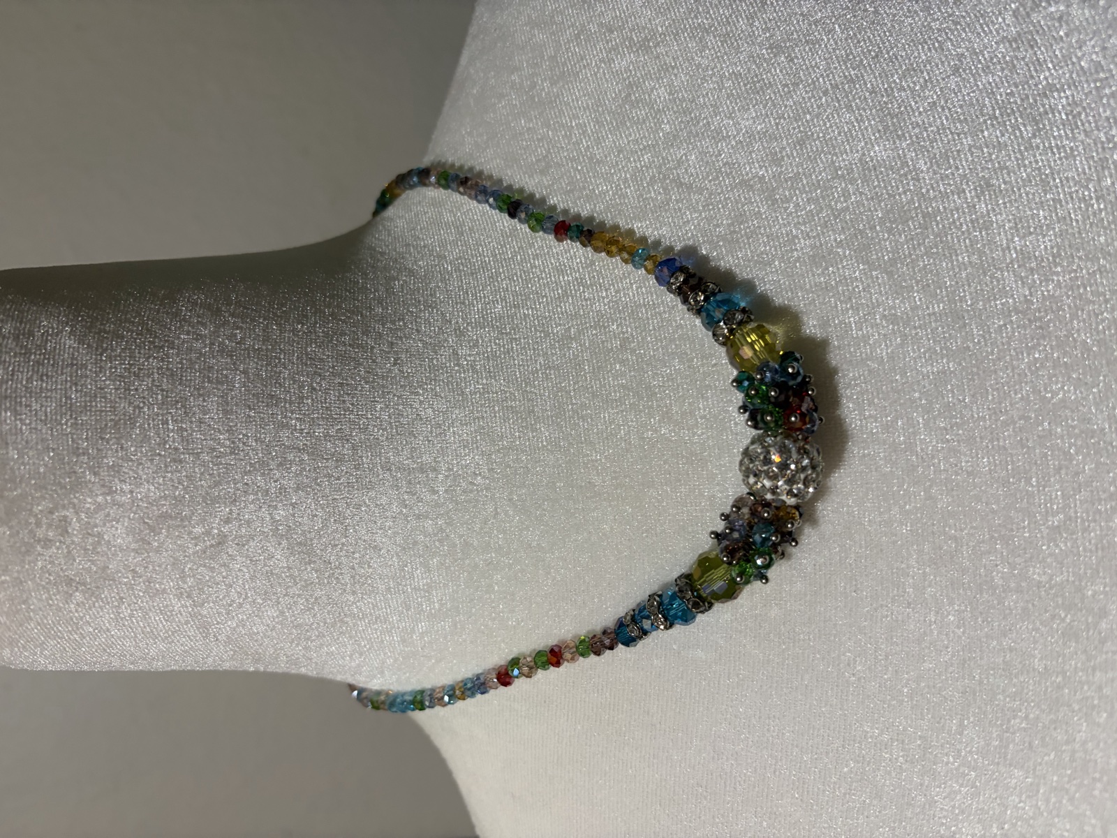 Multicolor beaded statement necklace