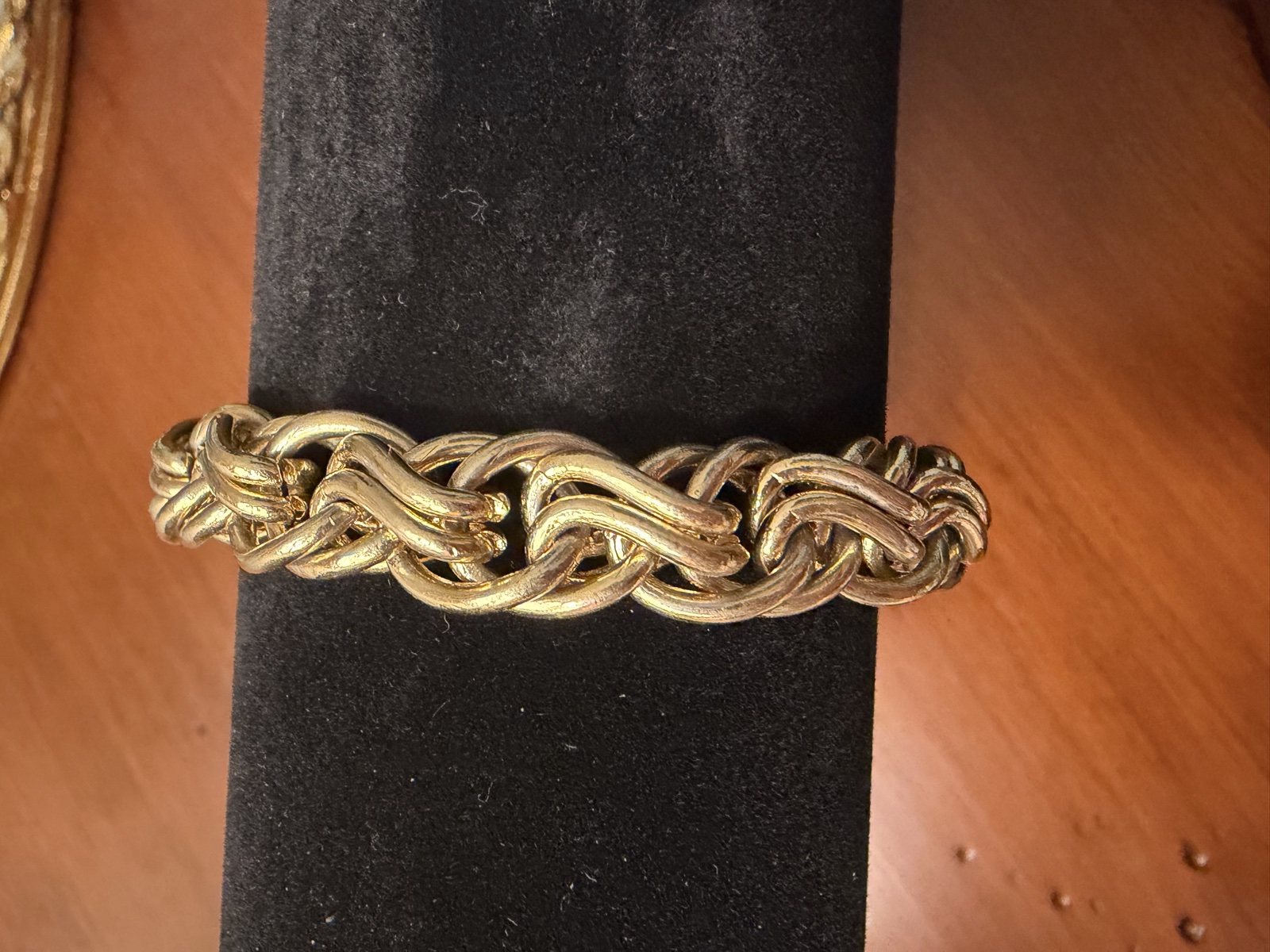 Gold-tone braided chain bracelet