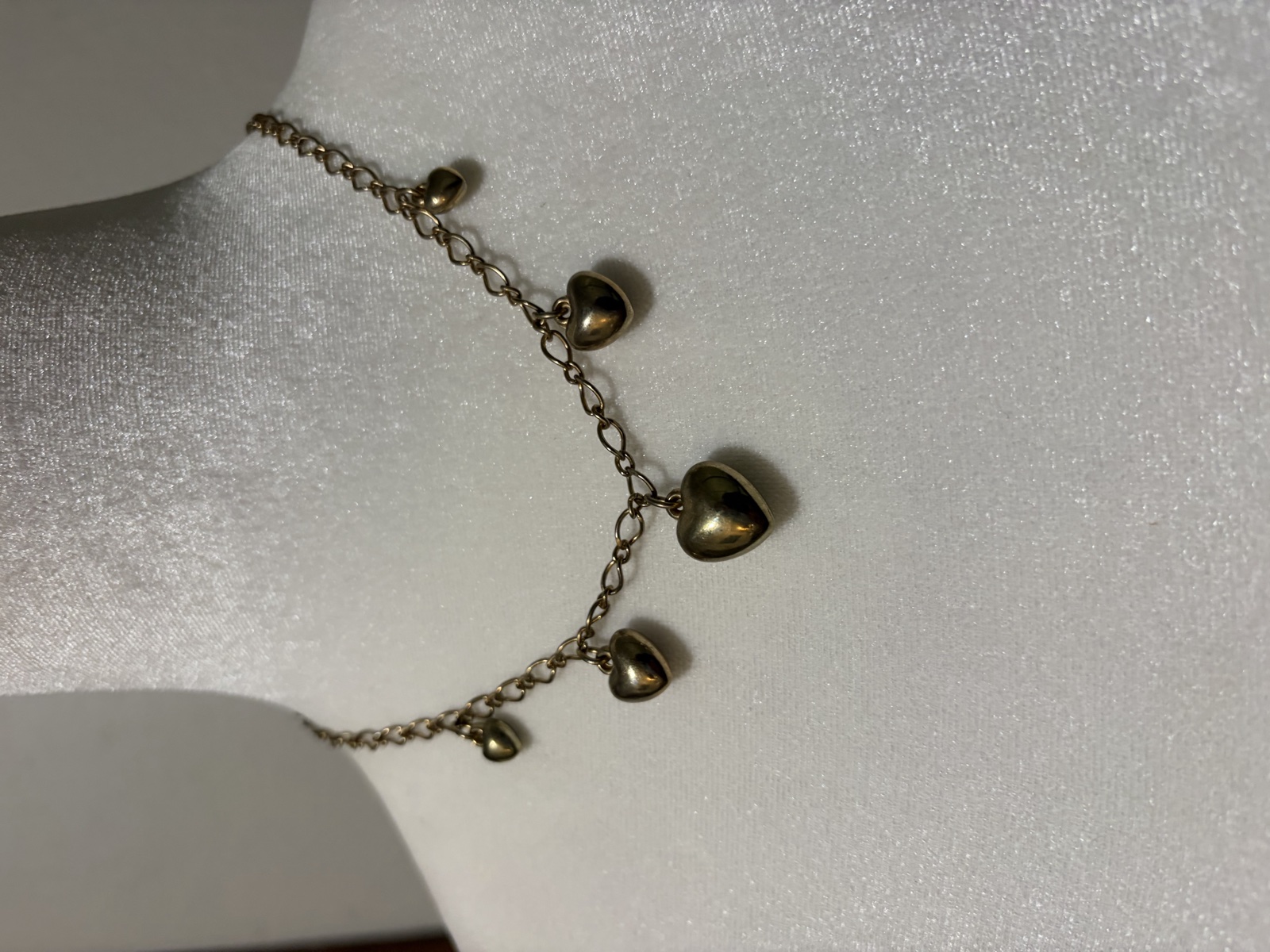 Gold-tone heart charm necklace
